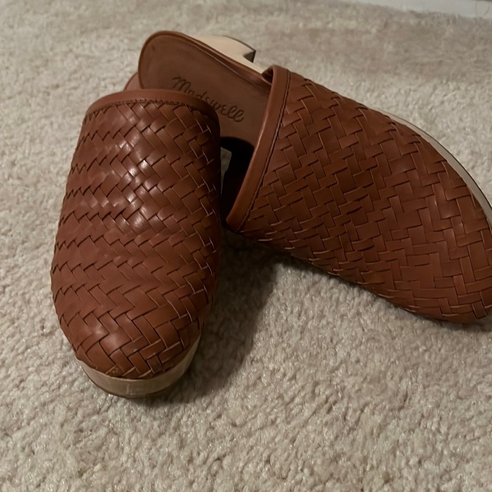 Madewell brown leather clogs 7.5